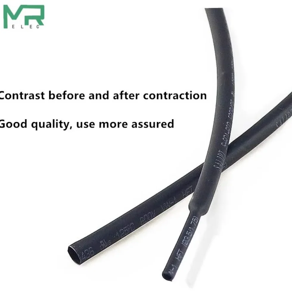 Premium Black Heat Shrink Tubing - Multiple Sizes Available