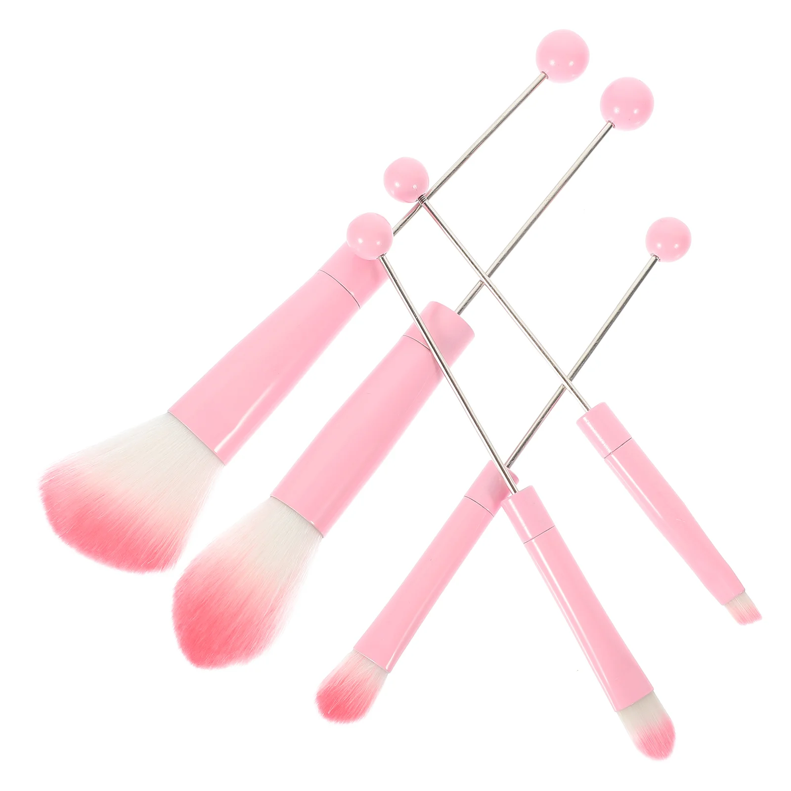 

5 Pcs Metal Handle Makeup Brush Kit Paint Eye Shadow Brushes Face Artificial Fiber Blending Foundation For Miss