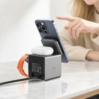 ACEFAST 3 in 1 Magnetic Wireless Charging Station For iPhone 17 16 Pro Max Electric Flip Charger with USB C Cable For iWatch E34 - Image 6