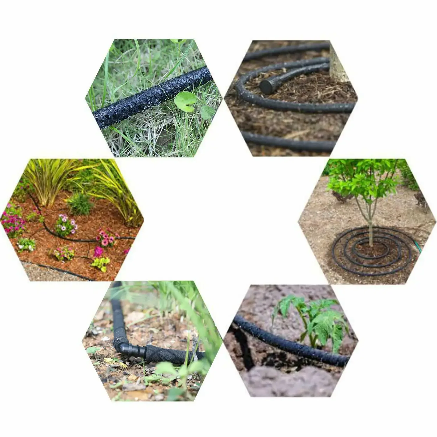 FIXKIT 50m Garden Irrigation Microporous Uniform Water Perforated Water Pipe Rubber PE Hose Buried Underground Irregular Seepage - Image 6