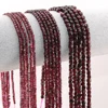 Natural Pyrope Garnet Faceted Round / Cube Beads 2mm,3mm,4mmfor Jewelry Making Bracelet Necklace Beads DIY Accessories Wholesale 5
