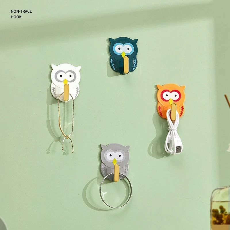 

Мультяшный крючок многофункциональный крючок без перфорации, роскошный крючок с совой без перфорации, стойка для посуды, кухонные приспособления, стойка для полотенец