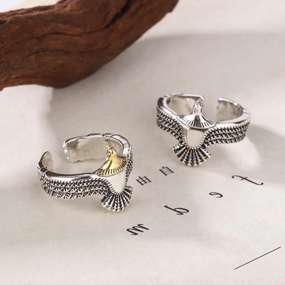 

European and American style retro vintage vintage eagle ring temperament ring minimalist fashion ins trendy jewelry