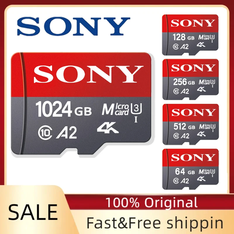 

Карта памяти Micro SD SONY, класс 10, 512 ГБ, 256 ГБ, 128 ГБ, 64 ГБ, 32 ГБ