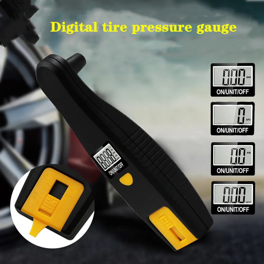 

Digital Car Tire Tyre Air Pressure Gauge Meter LCD Display Manometer Barometers Tester 0-150PSI for Car Truck Motorcycle Bike