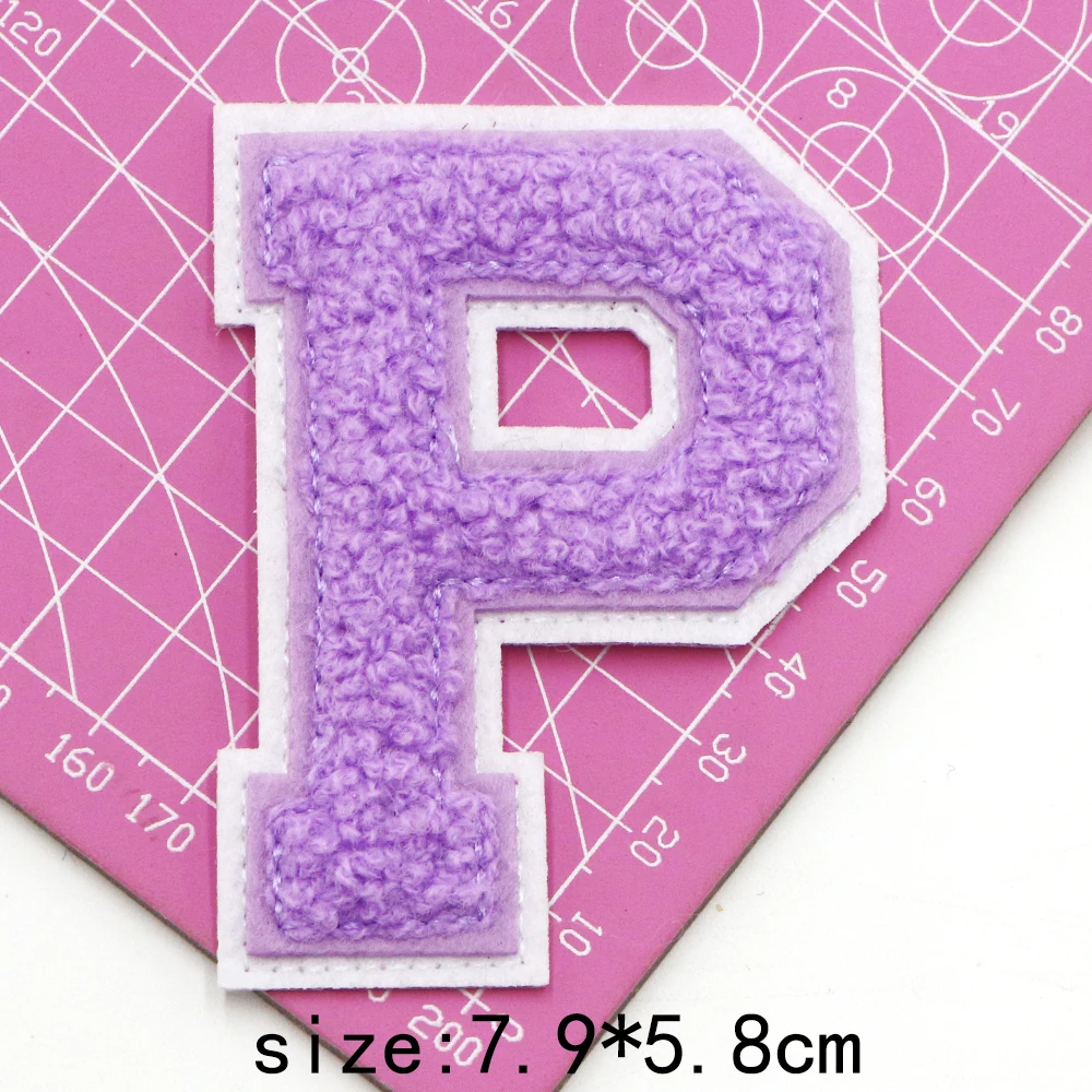 80 MM Lila Englisch Alphabet Buchstaben A-Z Applique Eisen Auf brief Patches Für Kleidung Name Abzeichen Paste Für Kleidung Tasche schuhe jean – Detail 19