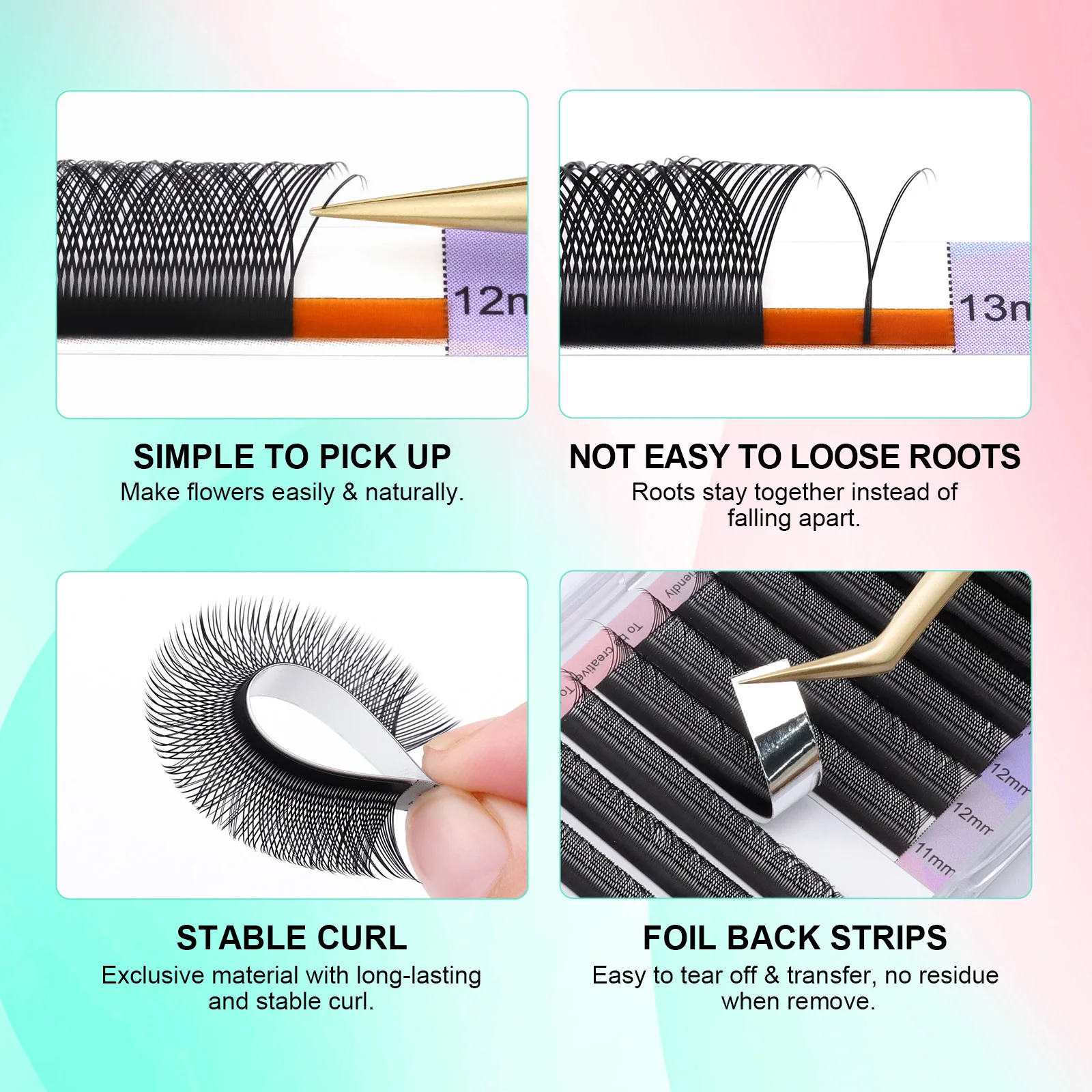Description Picture 4 of itemNAGARAKU YY Mesh Lash YY Shape Eyelashes Extension Soft Premium False Eyelashes individual Makeup Black Crisscross Beauty