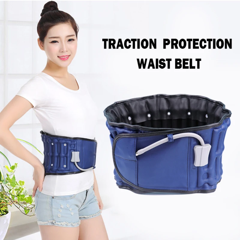 Waist Support Back Relief Belt Lumbar Traction Backach Waist Health Massager Parent Bone Care Inflatable Brace Massage Band