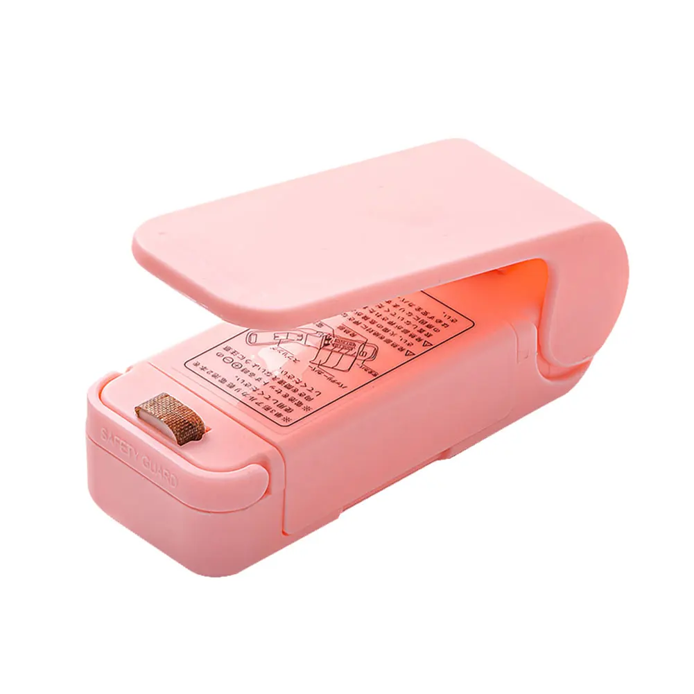 Mini Snacks Sealer Handheld Food Bag Sealer Hand Press Preservation Bags Sealer 2-speed Adjustable Moisture-proof Home Supplies 5