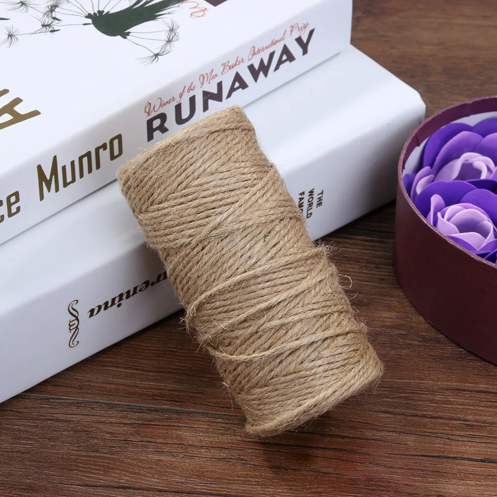 100m/roll Natural Hemp Rope Jute Twine Burlap String Wrapping Cords Thread