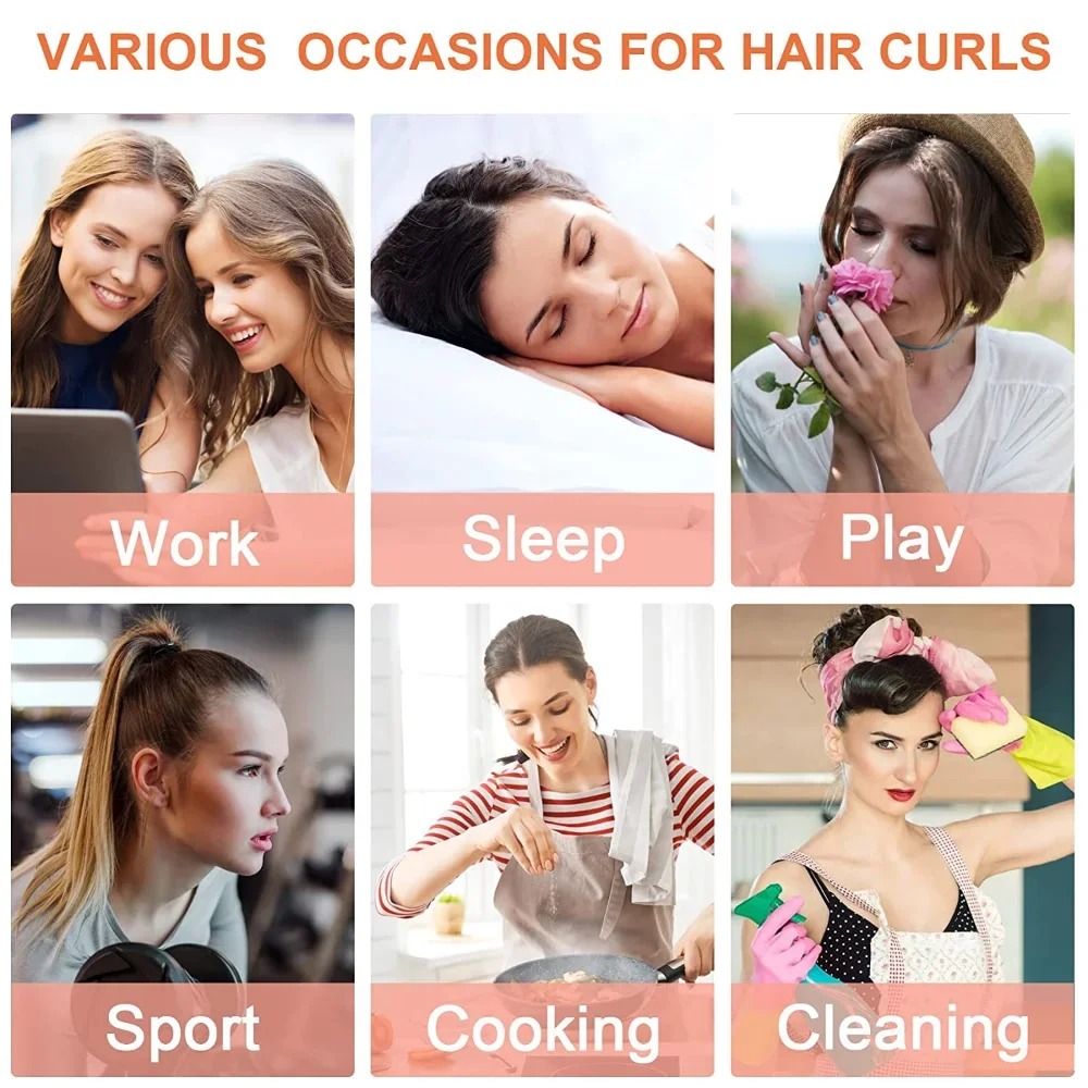 Hair Styling Tool Hair Curling Tools Wuwulk Heatless Curling Rod Headband No Heat Hair Curlers Silk Curls Lazy Hair Rollers Sleeping Soft Headband Styling Tools