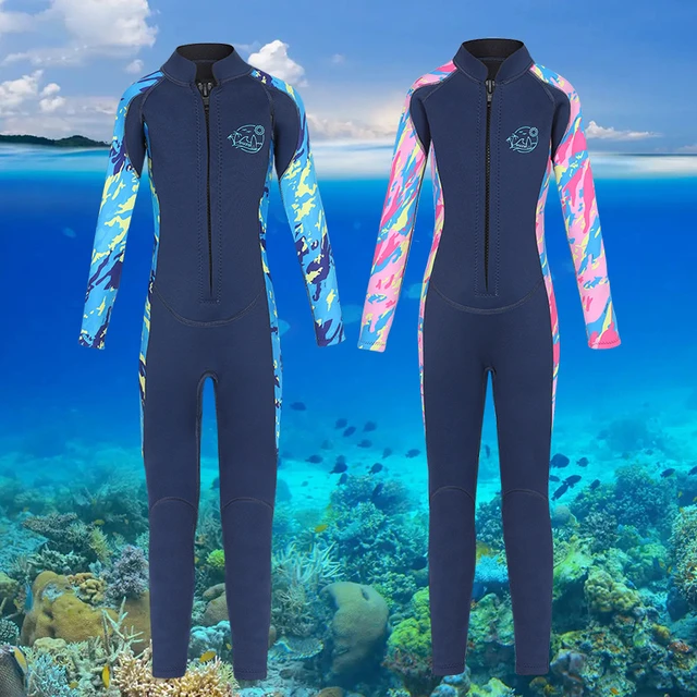 Kids Neoprene Swimsuit Youth Surfing Diving Suit Children Underwater  Wetsuit Girls Boys Freediving Swimwear 2.5mm Bathing Suit - AliExpress