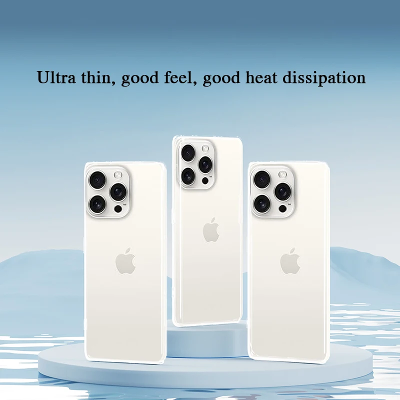 Ultra Slim Transparent Phone Case - Lightweight Clear Protective Back Cover