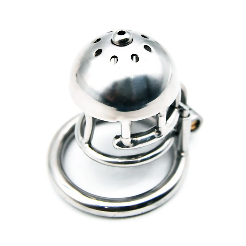 Male Chastity Cage Permanent Through Hole PA Piercing Stainless Steel Chastity Locks sex toi for man penis chastity cage chastity lock sex toy