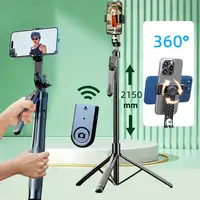 BSLIUFANG 2.15M 360 ° rotation selfie stick Wireless
