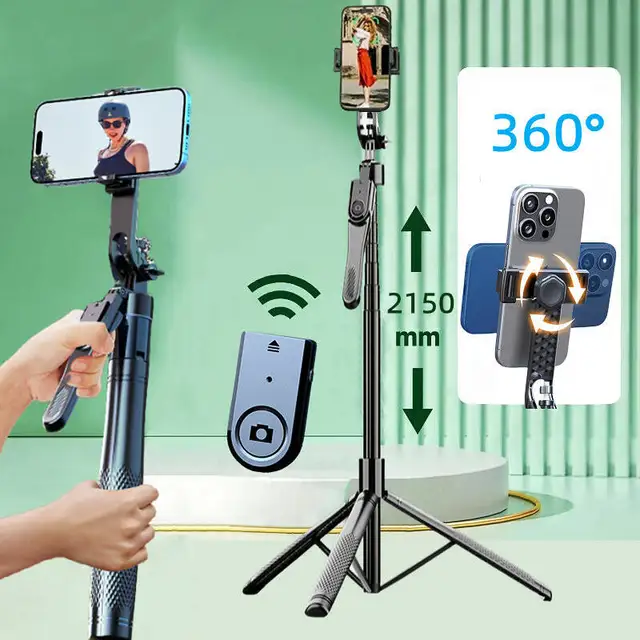 BSLIUFANG 2.15M 360 ° rotation selfie stick Wireless