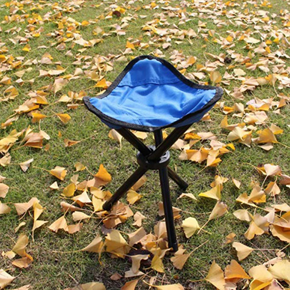 Outdoor Leisure Portable Folding Chair Three-Legged Stool Camping Travel Picnic Outdoor Activities Fishing Accessories