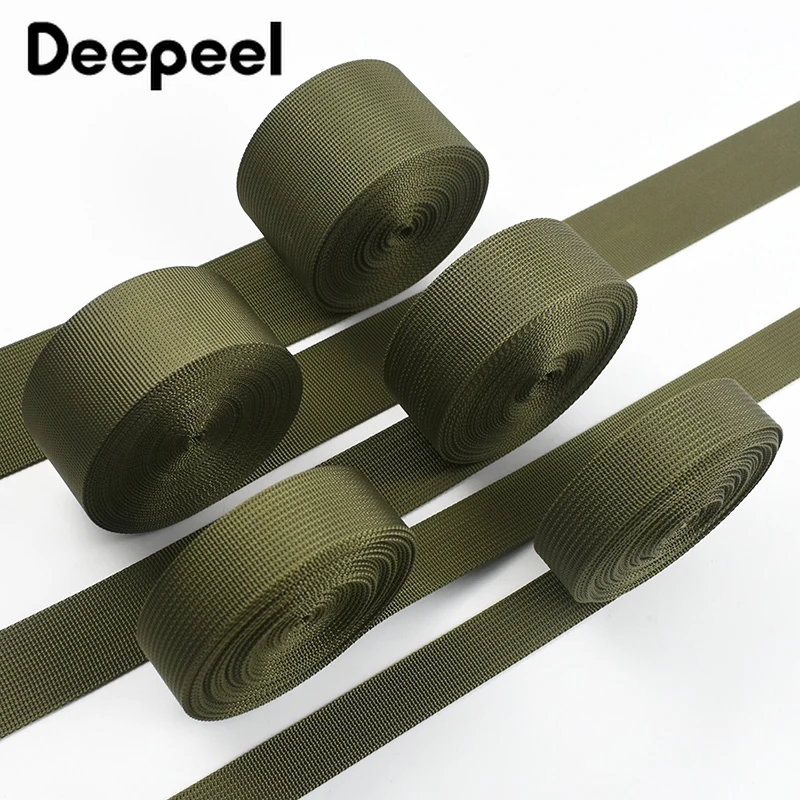 Durable Army Green Nylon Webbing Strap for Safety Belts and Knapsack Sewing