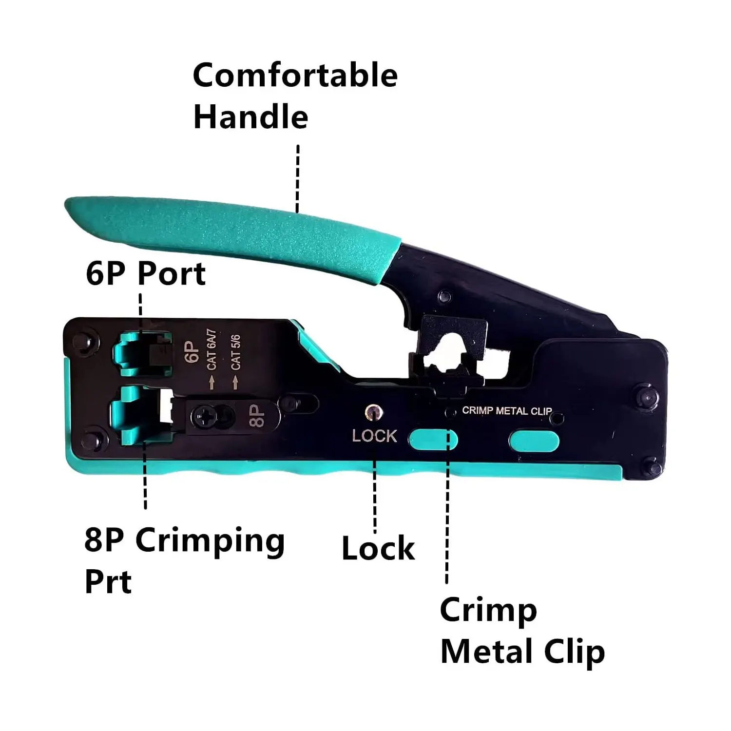 zoerax passar através do kit de ferramentas crimper ethernet kit de ferramentas de friso