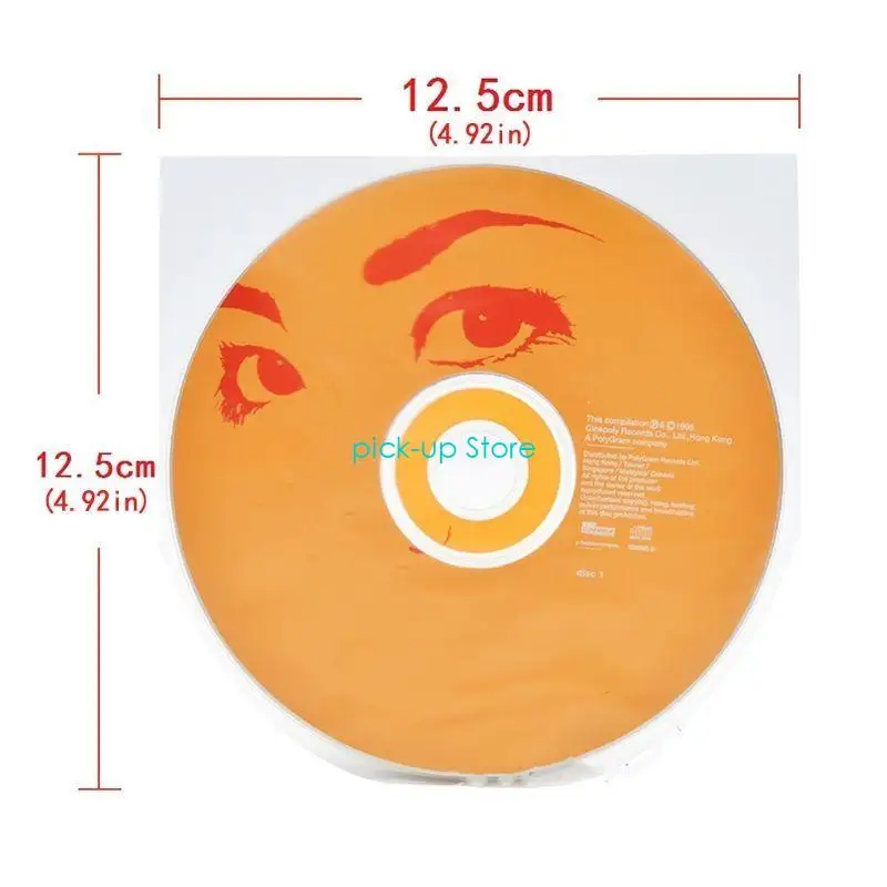 Q5WA 100pcs/가방 양면 레코드 보호 소매 플랫 오픈 탑 백 커버