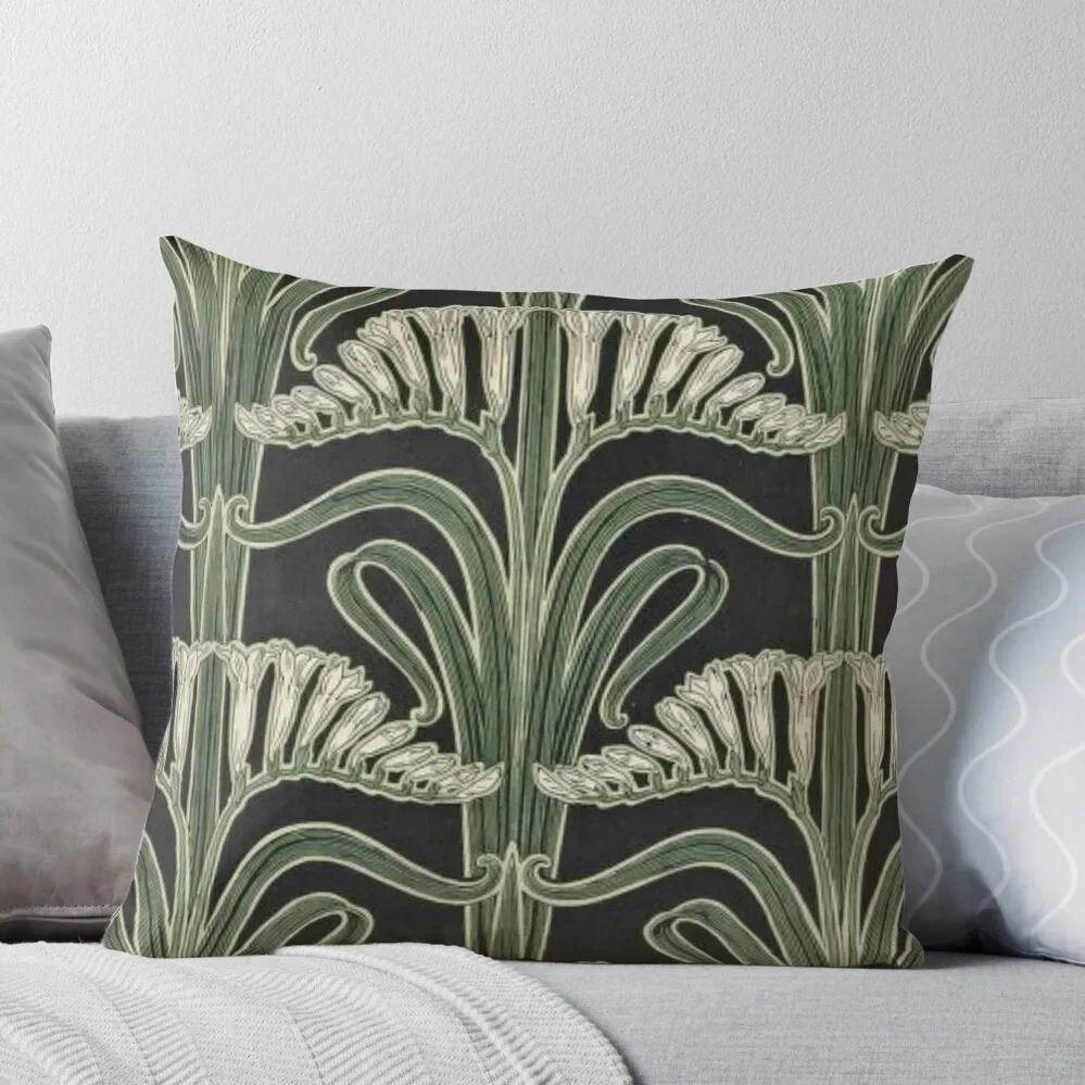 

Art Nouveau Botanical Throw Pillow Christmas Pillows Sofa Cushions Covers Sofas Covers