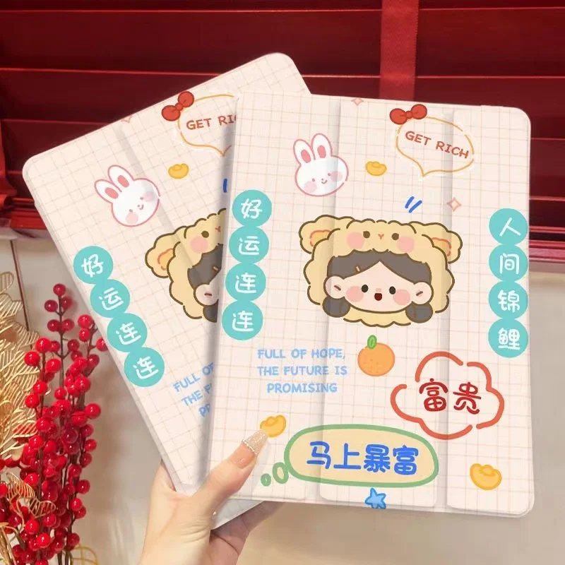 

Case for iPad Air 5 4 3 2 Pro 2021 Case Cute Pencil Holder for iPad 9.7 10.2 10.5 10.9 Pro 11 12.9 12 9 10th 9th Generation Capa