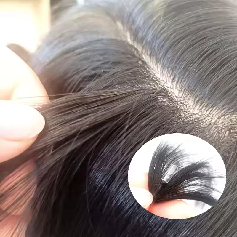Estensioni di Capelli Indiani Vergini Naturali al 100% di Qualità Superiore, Prezzo di Fabbrica, Doppia Trama, H6 Feather Hair - immagine 2