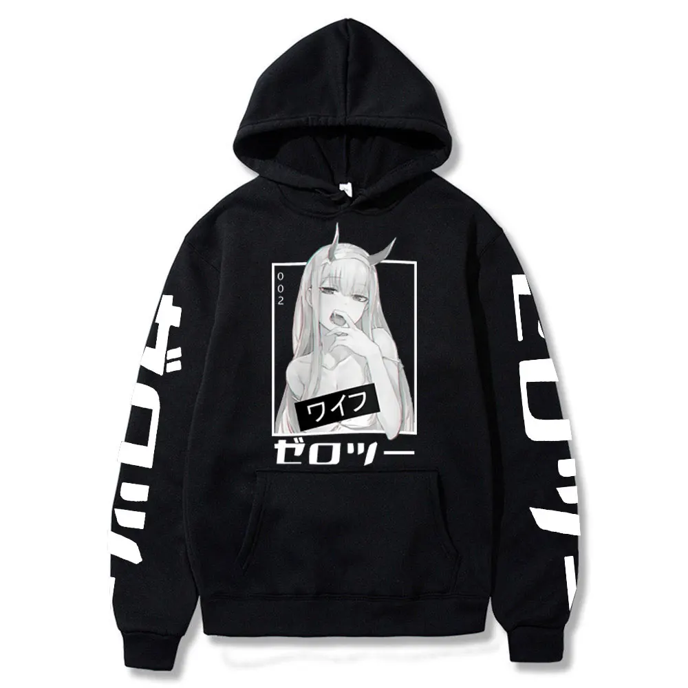 

Sexy Women Darling In The Franxx Zero Two Printed Men Hoodies Popular Kawaii Grils Hipster Tops Dropshipping