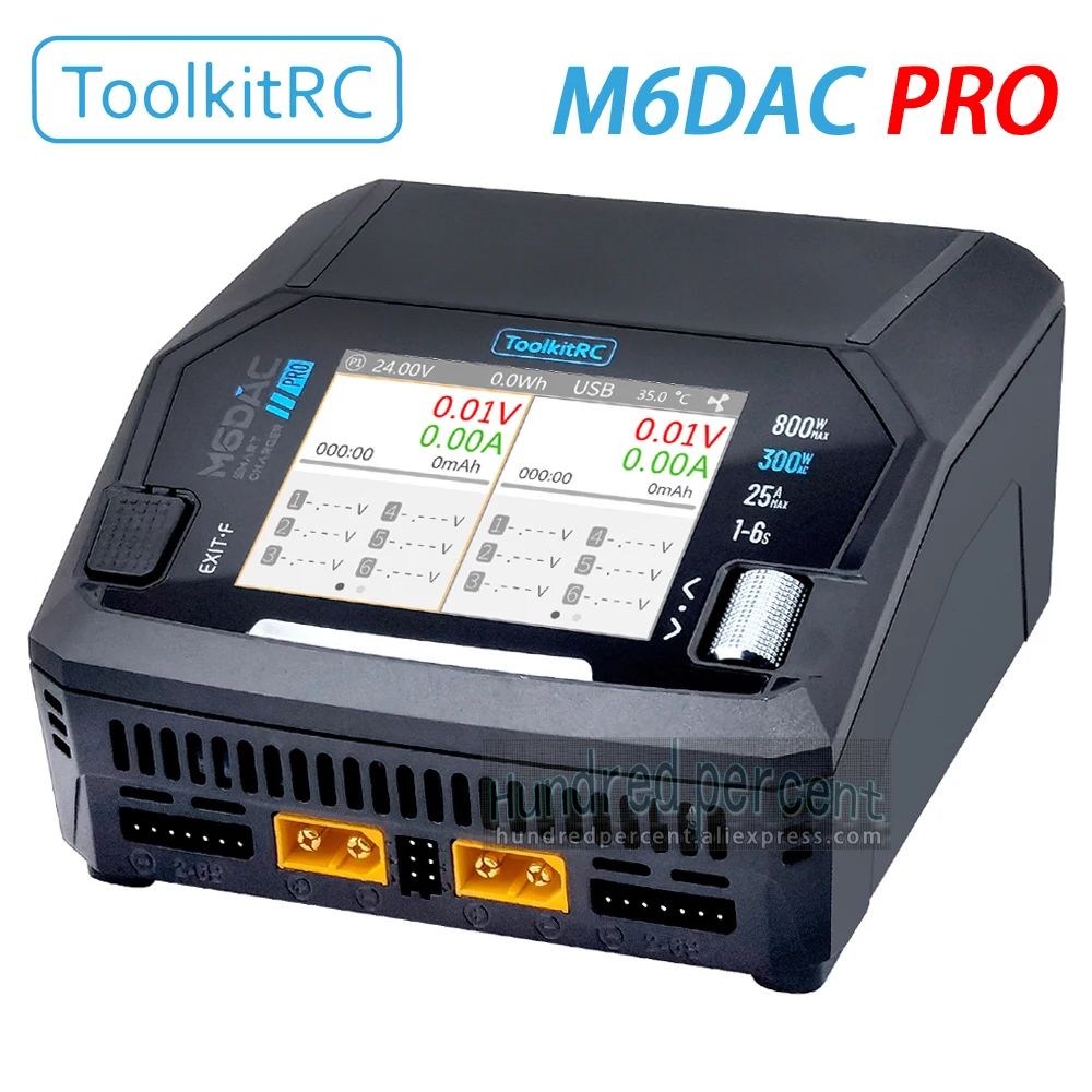 ToolkitRCM6DACPROV2IntelligentChargerDualChannelAC200WDC800W16ALithiumBattery1S2S3S4S5S6SLiHVLipoPD65W