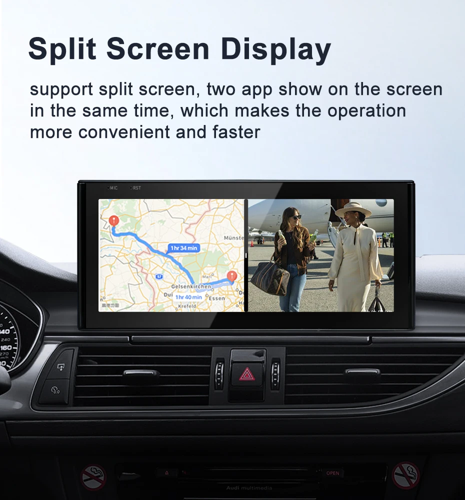 Android 14 12.3inch Wireless CarPlay Auto For AUDI 2012-2018 Year A6 A7 C7 S6 S7