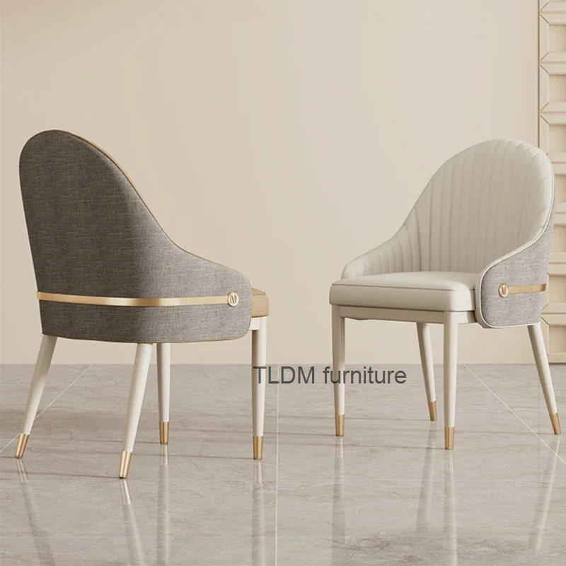 

Elegant Designed Dining Chair Modern Simple Luxury Ergonomic Dining Chair Leather Occasional Cadeira De Jantar Furniture