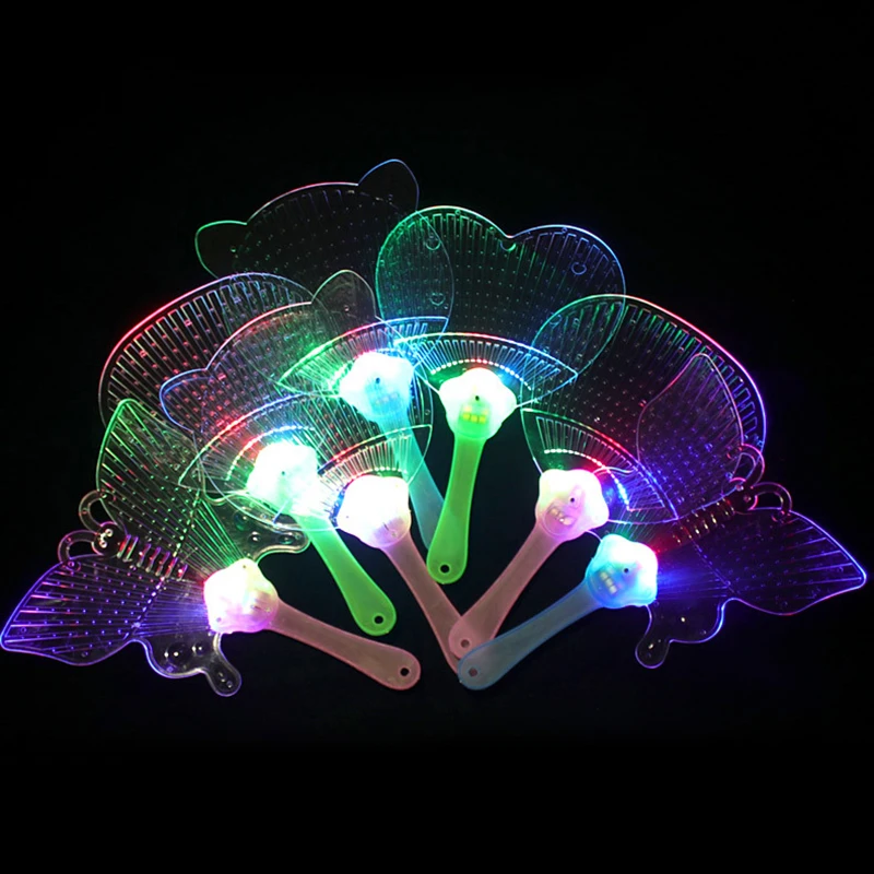 

LED Electronic Magic Wand Handheld Flash Princess Fan Stick Toy Summer Gift Glow in the Dark Girls Cosplay Party Props