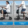 One-legged Ultra-light Sliding Bicycle Walker for The Disabled Adjustable Knee Walker Healthy Care Mobility Aids Knee Scooter 5