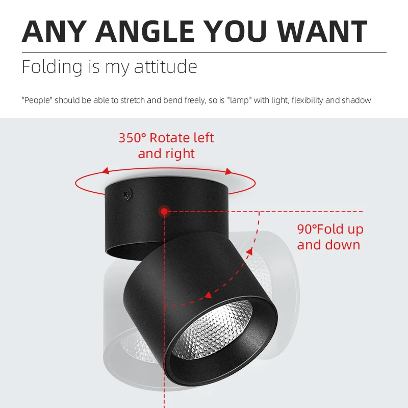 Down Light LED Ceiling Lamp Lustre Store Spotlight Downlight Indoor Room Decor Led 220V Fixtures Top Led Use Exhibits Spot Light