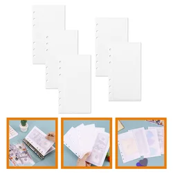 Empty Plastic A6 Binder Organizer Divider Separator Board Page Notebooks Cash Budget Bag For Protectors Pockets Storage