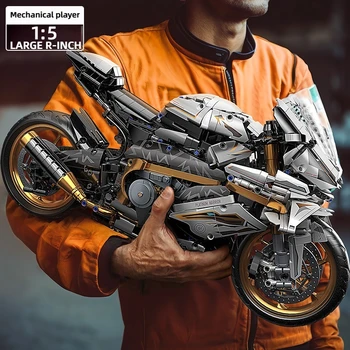 TOYLINX Alloy Motorcycle Desktop Decorations 2045PCS Racing Building Block Model  Kid Toys Christmas Easter Festive Gift Giving 1