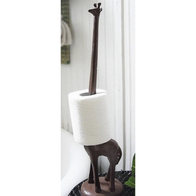

Cast Iron Toilet Tissue Holder, Freestanding Giraffe Paper Towel Holder, Decorative Paper Stand For Bathroom Durable Easy To Use