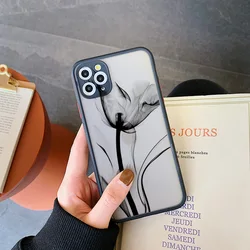 Luxury Vintage Rose Flower Phone Case - Elegant Black Shockproof Cover - iPhone 15 (Black HMGH 2)