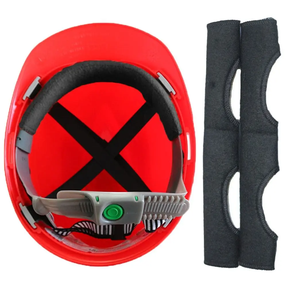 2PCS Black Hard Hat Sweatband Tool Comforter Pad 240*40mm Helmet Liners Sponge Air Cushion Hat Antiperspirant Belt Universal helmet sweatband