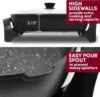 NEW NEW Gourmet EG6203 Extra Deep 16"x13"x3.2" (10.5Qt.), Pour Spout, Dishwasher Safe, Marbled Non-stick Electric Skillet with V 6