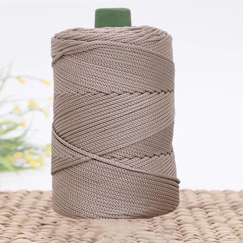 Comprar 1 bolsa de cuerda de hielo para tejer a mano hilo de ganchillo hilo  de lana gruesa DIY sombrero de seda de verano