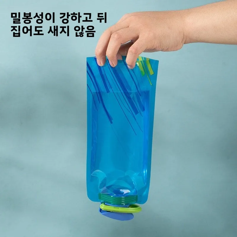 편리한 음악 축제 라이딩 등산 야외용 물주머니 부드러운 플라스틱 휴대용 식수통 케부키노