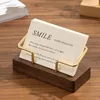 Business Card Holder Organizer Office Desk Display Stand Memo Counter Accessories Tabletop Shelf Home Wooden Card Holder Storage 1