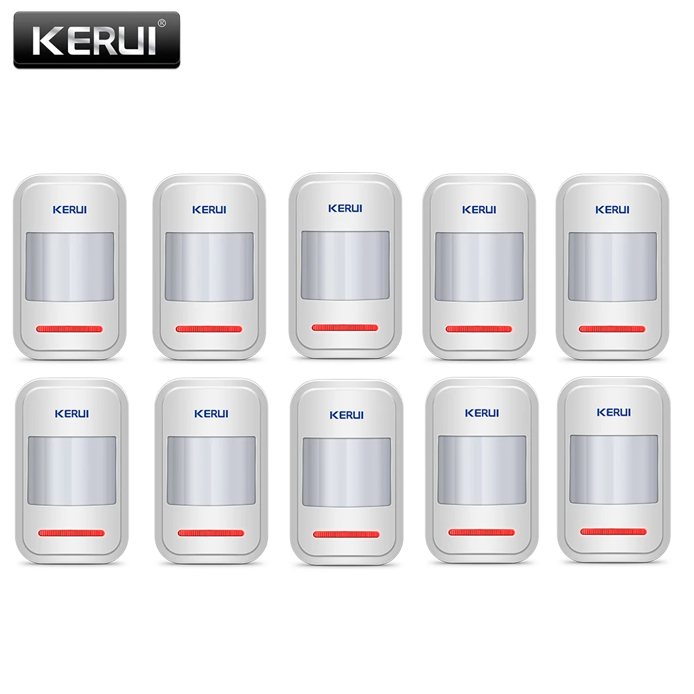 KERUI Wireless Infrared PIR Sensor Built-in Antenna 433MHz PIR Motion Sensor Detector For GSM PSTN Home Alarm System noise alarm for home Alarms & Sensors