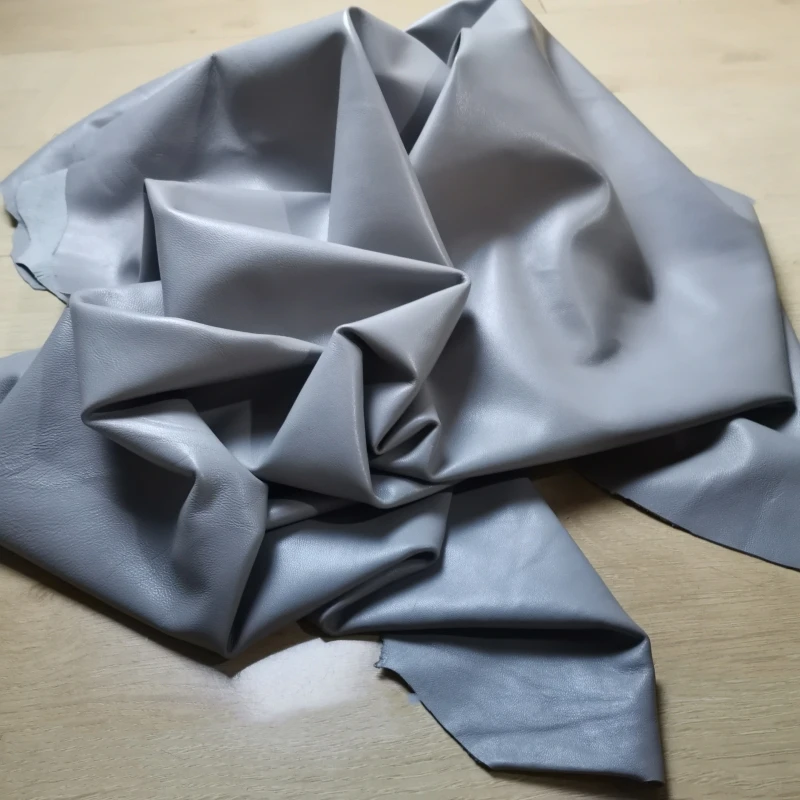 0.5mm Thick Grey Sheepskin. Genuine Leather. DIY Leather Clothes . A Leather Skirt. Clothes Mending. Full-Sheet Cutting