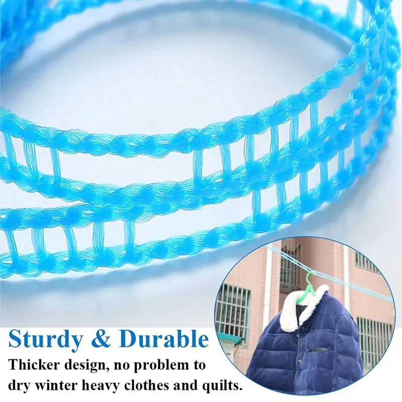 Clothing Drying Rope Outdoor Nylon Non-Slip Laundry Line 5/10 Meter Long Windproof
