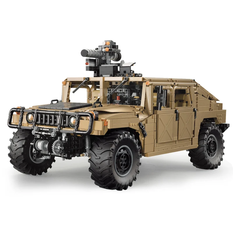 

Assembling Building Block 1:8 Scale Military Off-road Vehicle Classic Set Adult Display Model Children Puzzle Gift Souvenir