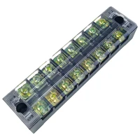 1PCS TB2508 Dual Row Thick Copper Screw Terminal Block Flame Retardant Grounding Strip Wire Connector Durable 600V 25A 5