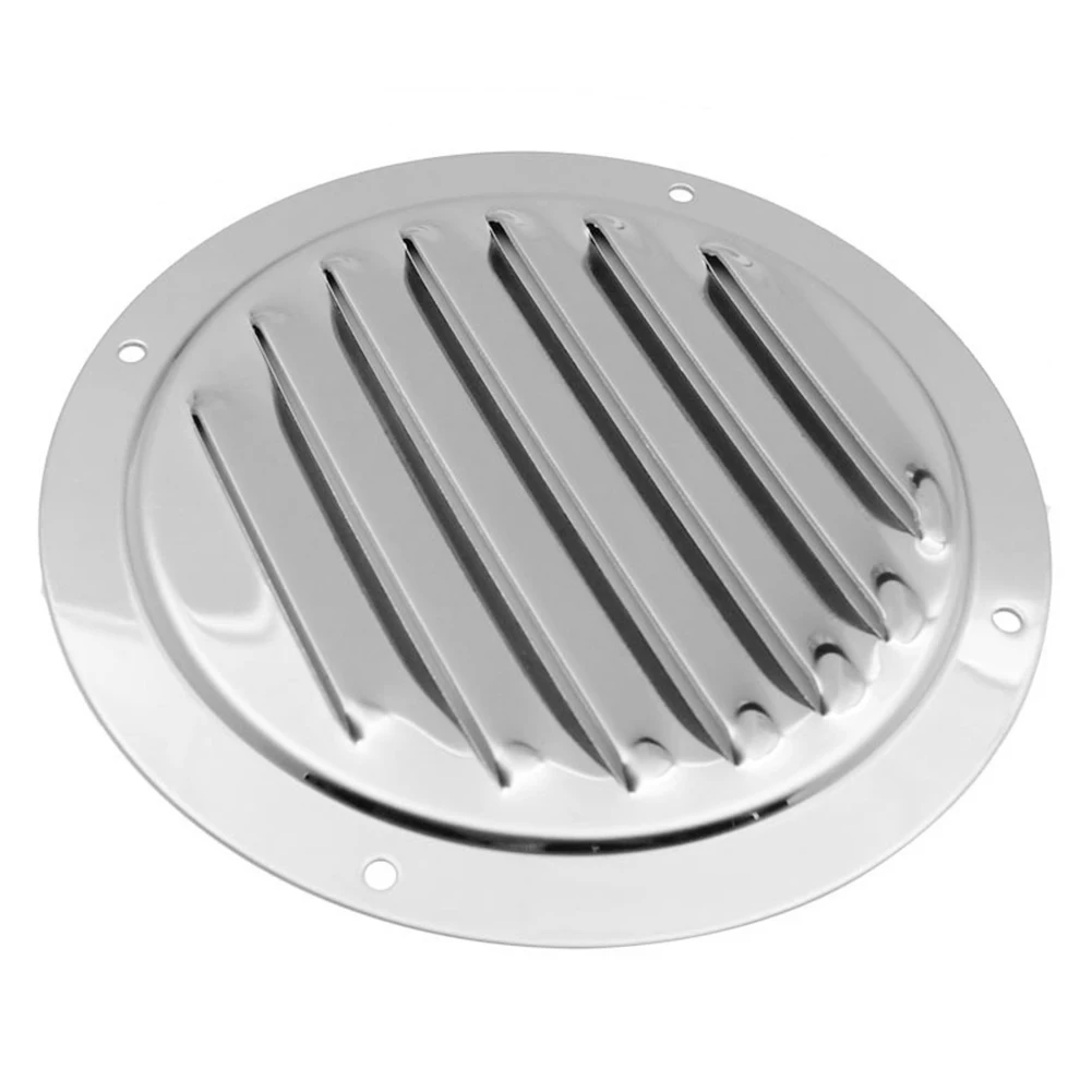 

Stainless Steel Louvre Exterior Wall Air Vent Grille Cover Metal Duct Ventilation 4“/5" Home Office Air Vent