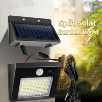 48 LED lumière solaire fendue PIR capteur de mouvement applique murale lampe solaire extérieure IP65 étanche solaire Countyard jardin applique murale 1